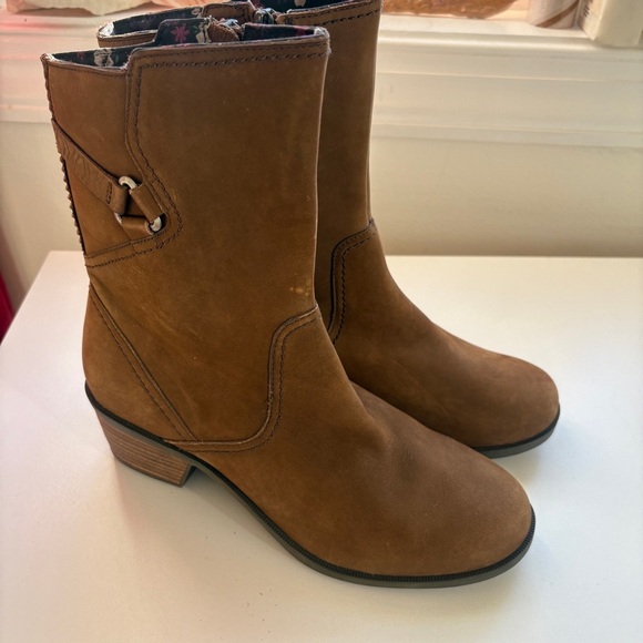 Teva Foxy Mid Boot waterproof Brown leather nubuck leather side zip 10 - Picture 3 of 15